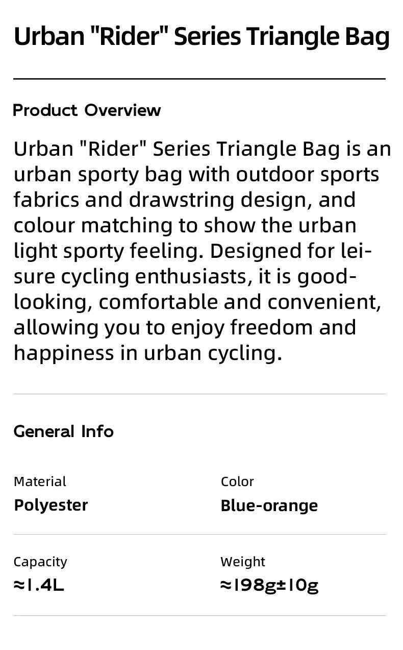 ROCKBROS Bicycle Triangle Bag Cycling Frame Front Tube Bag Pannier Extended Large Capacity Dirt-resistant  Bike Accessories