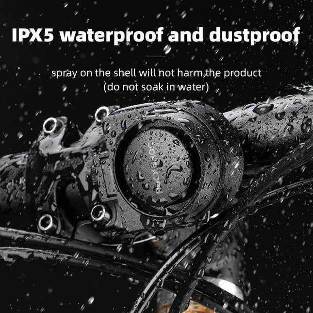 ROCKBROS Bicycle Bell Type-C Anti Theft Electric Horn Wireless Remote Control IPX5 Bike Hidden Installation Bicycle Accessory