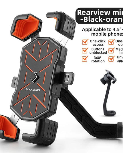 ROCKBROS Bike Phone Holder 360° View Universal Bicycle Phone Holder 4.5-7.2inch Mobile Phone Stand Shockproof Motorcycle Bracket