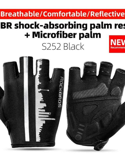 ROCKBROS Cycling Gloves Half Finger Shockproof Wear Resistant Breathable MTB Road Bicycle Gloves Men Women Sports Bike Equipment