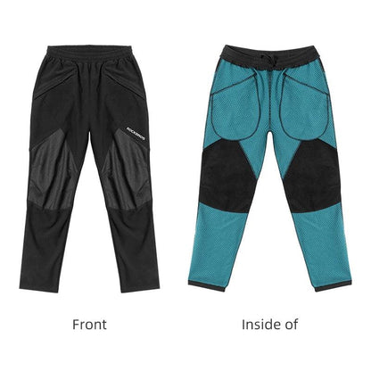 ROCKBROS Bike Pants Winter Bicycle Long Pants Thermal Fleece Reflective Cycling Pants Warm Windproof Men Sport Trousers EUR Size