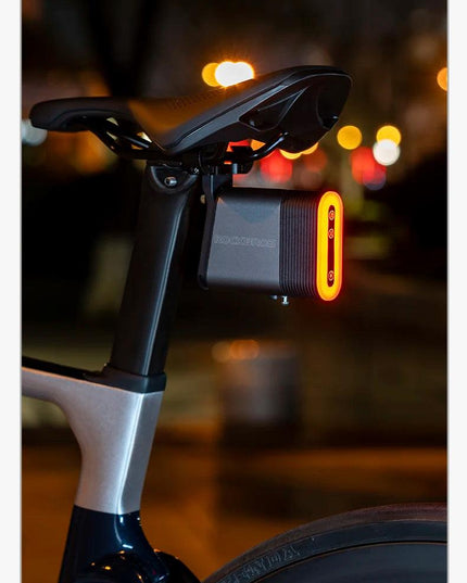 ROCKBROS Bicycle Tail Light With Lock Bluetooth Password Pairing Bike Lock Light IPX6 Waterproof Warning Light Tail  Accessories