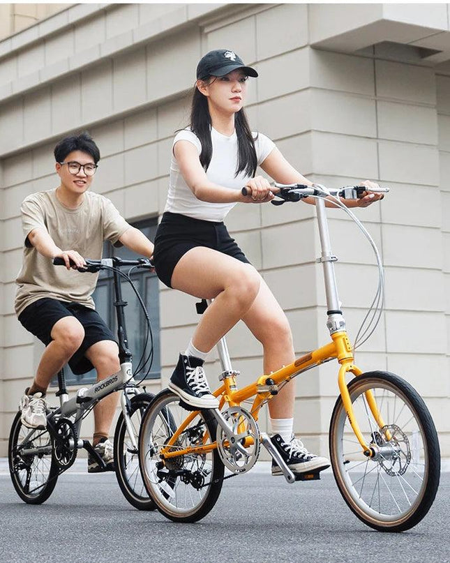 ROCKBROS Lightweight Bike Folding Design 20 inch Bike With Shimano 8-speed Wire-drawn Disc Brake System Adult Folding Bike