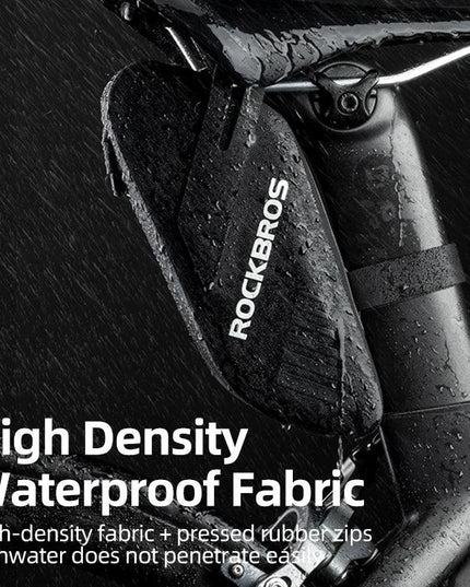 ROCKBROS Bicycle Saddle Bag 0.6L Capacity Waterproof Bike Rear Tail Bag Can Hang Taillights MTB Road Bike Bag Bike Accessories