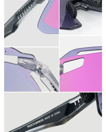 ROCKBROS Cycling Glasses Lightweight Frameless Bike Glasses High-Definition Lenses Road Bicycle Protection Goggles Sport Eyewear