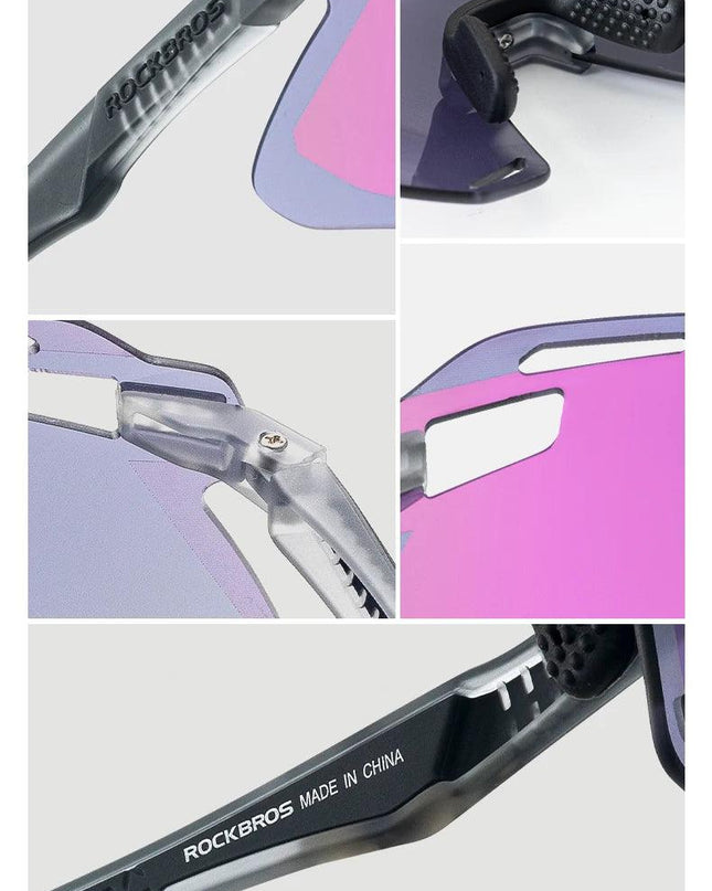ROCKBROS Cycling Glasses Lightweight Frameless Bike Glasses High-Definition Lenses Road Bicycle Protection Goggles Sport Eyewear