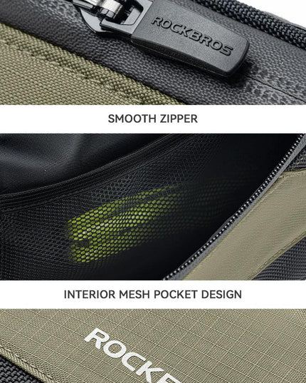 ROCKBROS Bicycle Bag Portable Cycling Top Tube Bag Nylon MTB Road Phone Tool Bag Reflective Ultralight Bicycle Pannier Pocket