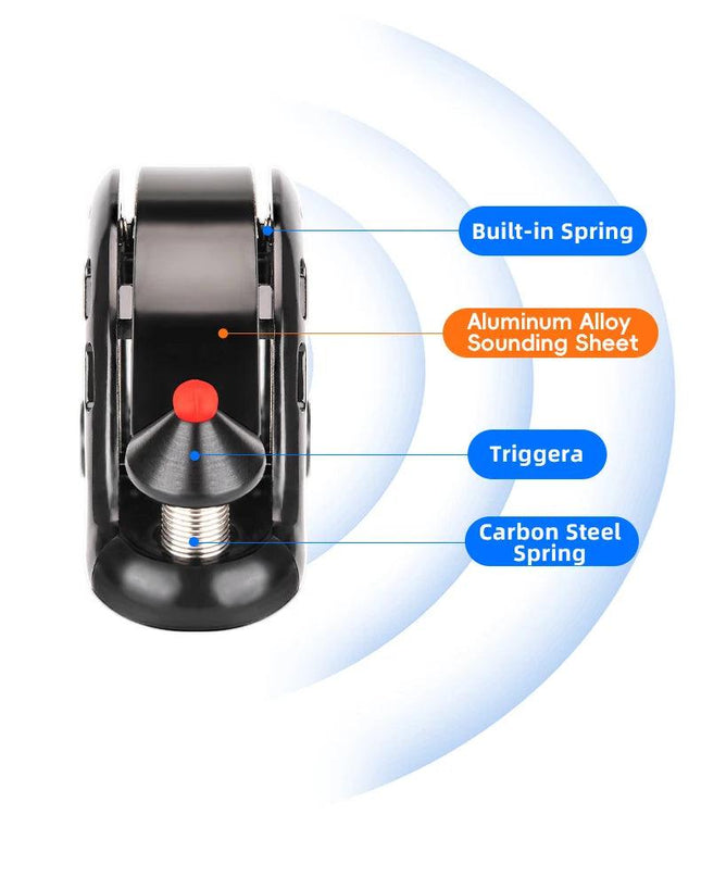 ROCKBROS Bicycle Bell MTB Road Cycling Horn Bike Handlebar Bell Q-Type Hidden Bell Safety Rainproof Anti-Slip Bike Accessories
