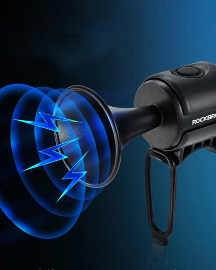 ROCKBROS Bike Bell Electronic Loud Horn ABS 120db Safety Electric Bell IPX4 Speaker Alarm Ring Bicycle Handlebar Warning Bell