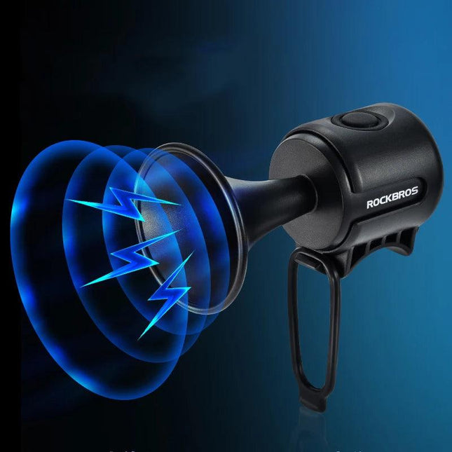 ROCKBROS Bike Bell Electronic Loud Horn ABS 120db Safety Electric Bell IPX4 Speaker Alarm Ring Bicycle Handlebar Warning Bell