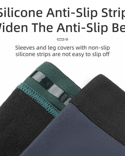 ROCKBROS Cycling Sleeve Leg Sleeve Windproof  Sports Fleece Sleeves Knee Braces Men Women Autumn Winter Warmth Cycling Equipment