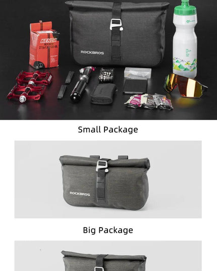 ROCKBROS 5-6L Bicycle Bag Waterproof Front Reflectice Tube Bike Bag MTB Large Capacity Handlebar Bag Front Frame Trunk Pannier