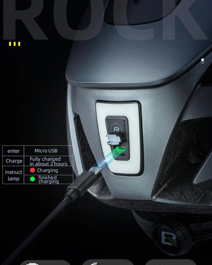 ROCKBROS Bike Light Waterproof Cycling Helmet Taillight Lantern For Bicycle LED USB Rechargeable Safety Night Riding Rear Light
