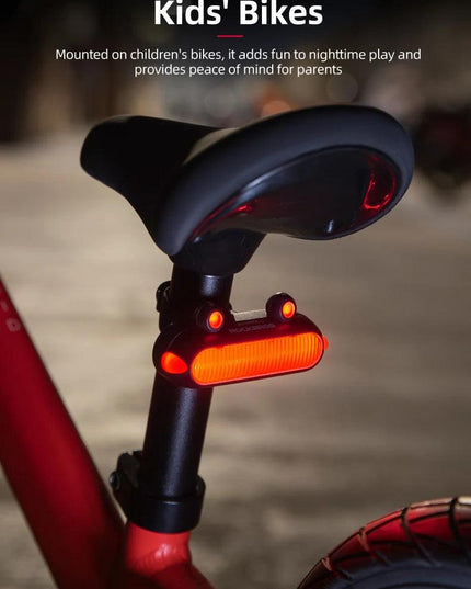 ROCKBROS Bike Rear Light IPX6 Bike Taillight LED Type-C Charging 5Modes Safety Warning Cycling Smart Taillight Rear Bicycle Lamp