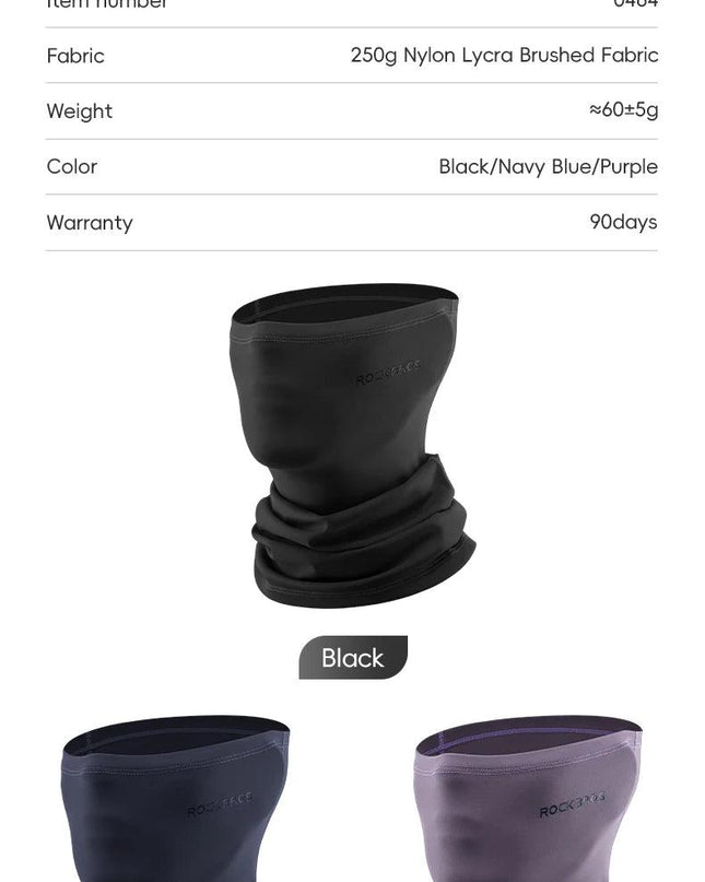 ROCKBROS Face Scarf Windproof Mask Multi-functional Warm Ski Bicycle Motorcycle Running Neck Cover Sport Breathable Face Mask