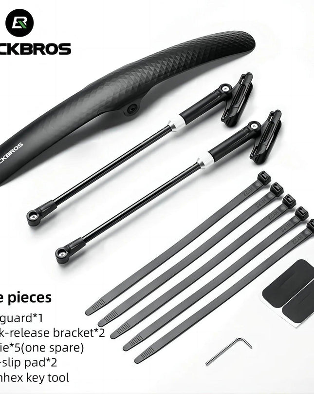 ROCKBROS Bicycle Mudguard Bike Fender PP Soft Plastic Mudguard Strong Toughness Road Suitable For Bicycle Protector Accessories