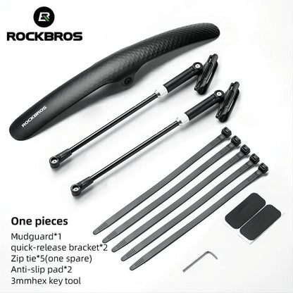 ROCKBROS Bicycle Mudguard Bike Fender PP Soft Plastic Mudguard Strong Toughness Road Suitable For Bicycle Protector Accessories