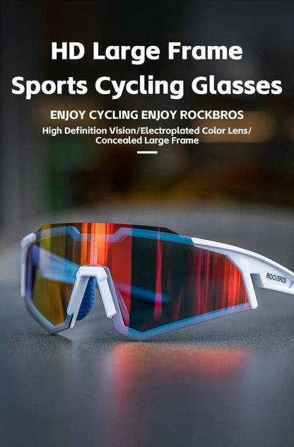 ROCKBROS Cycling Glasses Photochromic Bike Glasses UV400 Protection Sunglasses Skiing Fishing Eyewear MTB Road Bicycle Goggles