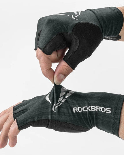 ROCKBROS Cycling Gloves Summer Bicycle Half Finger Gloves Shockproof Anti-Slip Fingerless Gloves Bike Breathable MTB Road Gloves