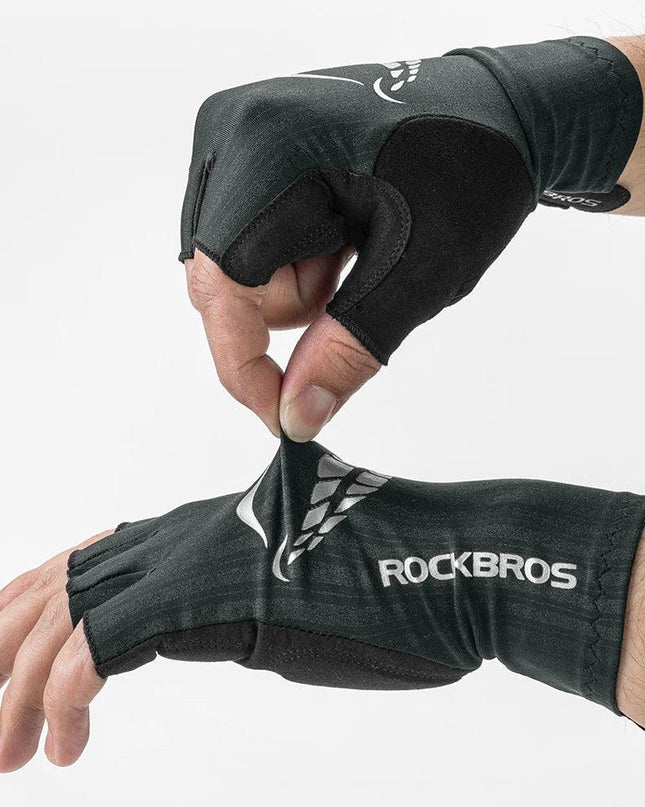 ROCKBROS Cycling Gloves Summer Bicycle Half Finger Gloves Shockproof Anti-Slip Fingerless Gloves Bike Breathable MTB Road Gloves