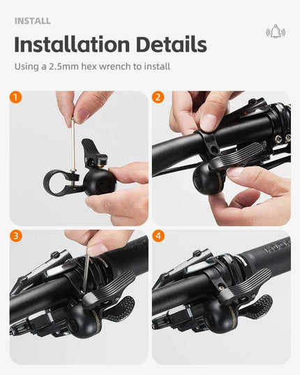 ROCKBROS Bike Bell Horn Handlebar Cycling Call Bicycle Alloy Ring Crisp Sound Warning Alarm For Safety MTB Road Bike Accessories