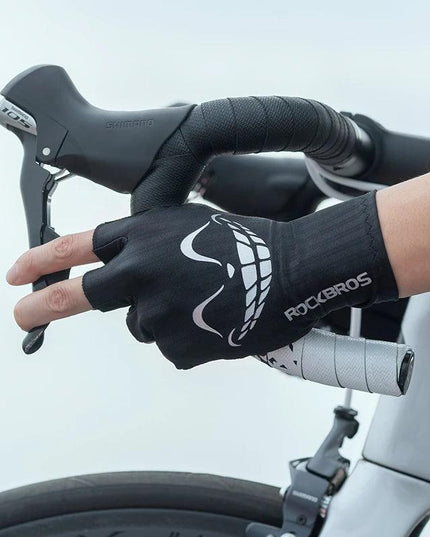 ROCKBROS Cycling Gloves Summer Bicycle Half Finger Gloves Shockproof Anti-Slip Fingerless Gloves Bike Breathable MTB Road Gloves