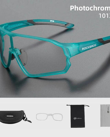 ROCKBROS Photochromic Cycling Glasses Outdoor Sports UV400 Goggles Sunglasses Bicycle Sports Eyewear Running Fishing Glasses