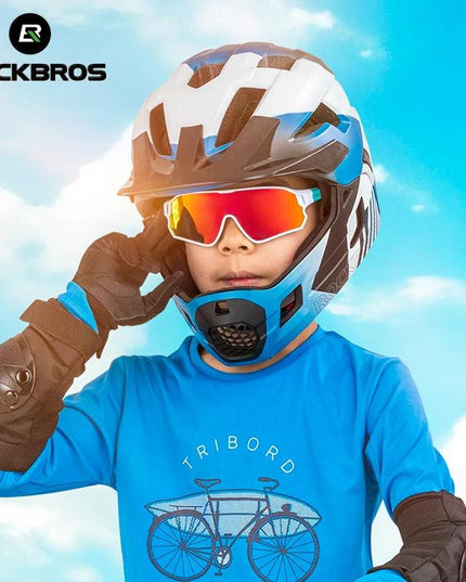 ROCKBROS Children's Cycling Glasses Polarised Sunglasses TR90 Flexible Frame for Boys Girls UV400 Protective Glasses Sports
