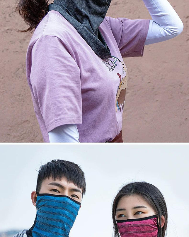 ROCKBROS Summer Face Scarf Neck Sun Protection Silk Cycling Headwear Motorcycle Scooter MTB Road Cycling Mask Breathable Bandana