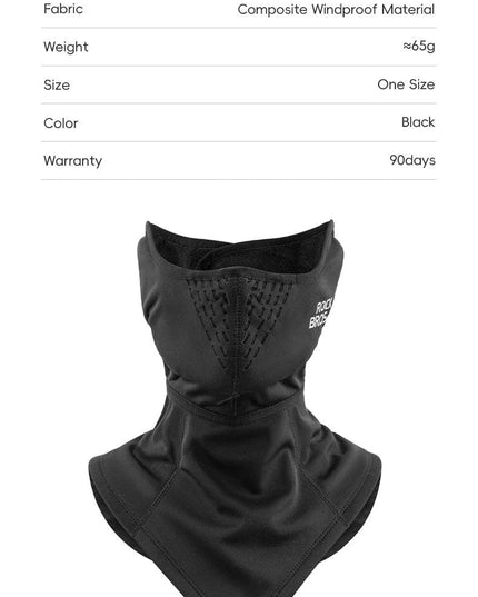 ROCKBROS Scarf Warm Fleece Neck Mask Outdoor Windproof Neck Warmer For Bike Motorcycle Ear Cover Breathable Scarf Men Women