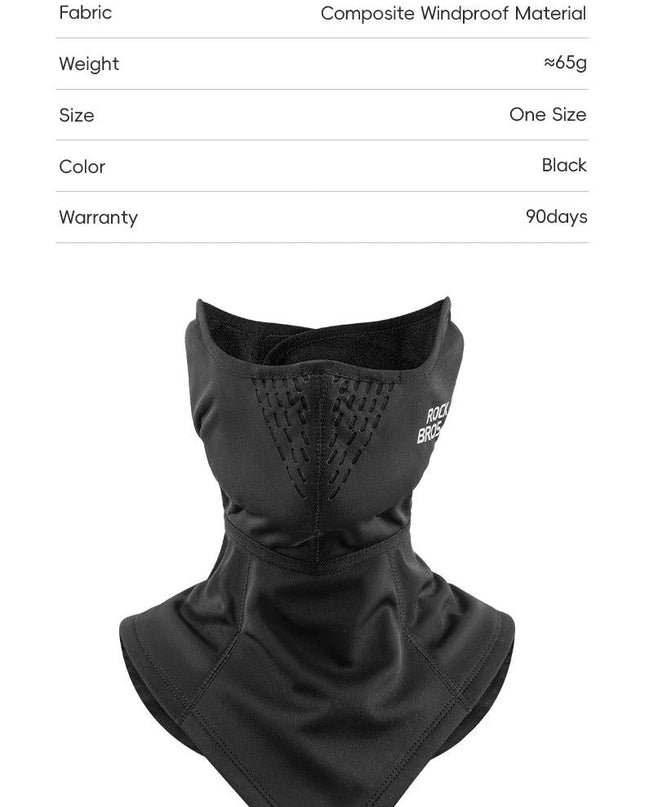 ROCKBROS Scarf Warm Fleece Neck Mask Outdoor Windproof Neck Warmer For Bike Motorcycle Ear Cover Breathable Scarf Men Women