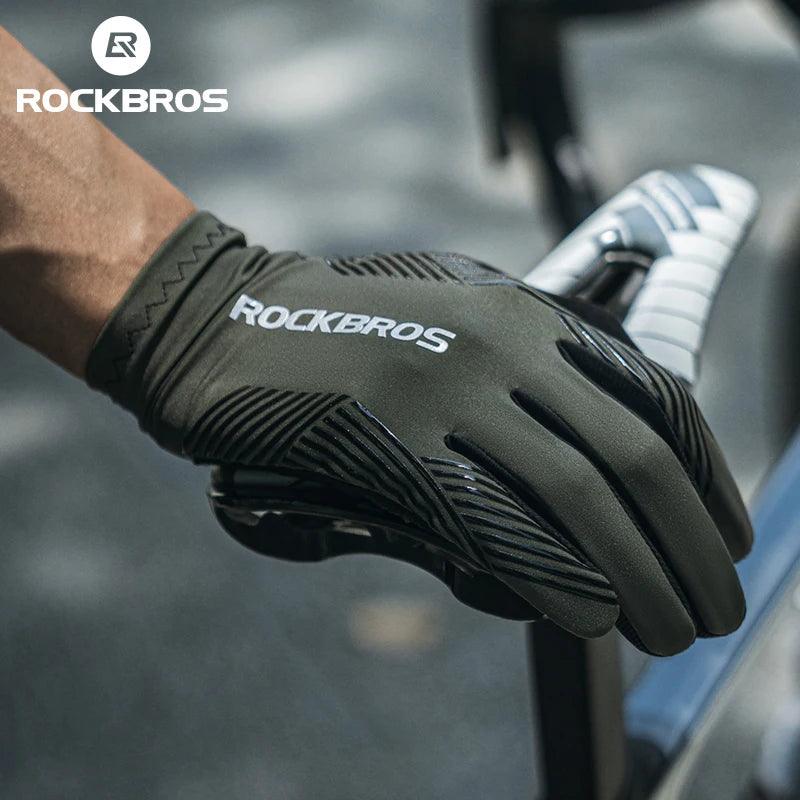 ROCKBROS Cycling Gloves Spring Summer Gloves Touch Screen Anti-slip Breathable MTB Road Bike Running Fitness Gym Motor Gloves