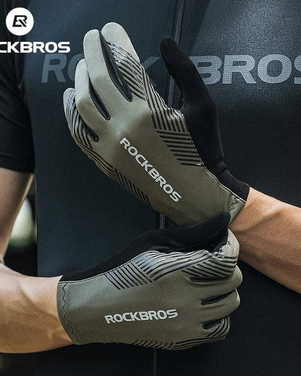 ROCKBROS Cycling Gloves Spring Summer Gloves Touch Screen Anti-slip Breathable MTB Road Bike Running Fitness Gym Motor Gloves