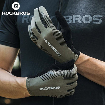 ROCKBROS Cycling Gloves Spring Summer Gloves Touch Screen Anti-slip Breathable MTB Road Bike Running Fitness Gym Motor Gloves