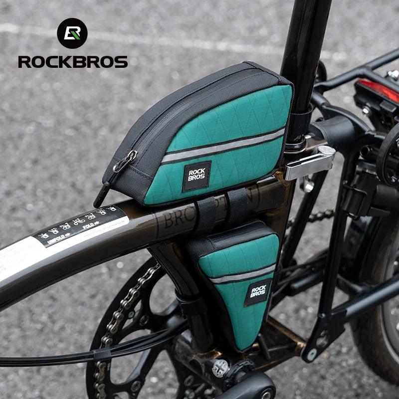 ROCKBROS Portable Bicycle Bags for Folding Bike Brompton Nylon Triangle Tube Bag Travel Casual Commute Tools Bag Bike Accessory