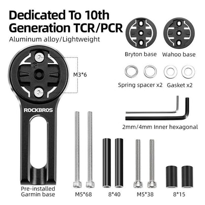 ROCKBROS Bracket for Giant TCR Road Bike PCR Bicycle Light Holder Aluminum Alloy for Garmin/Bryton/Wahoo Mount Computer Bracket