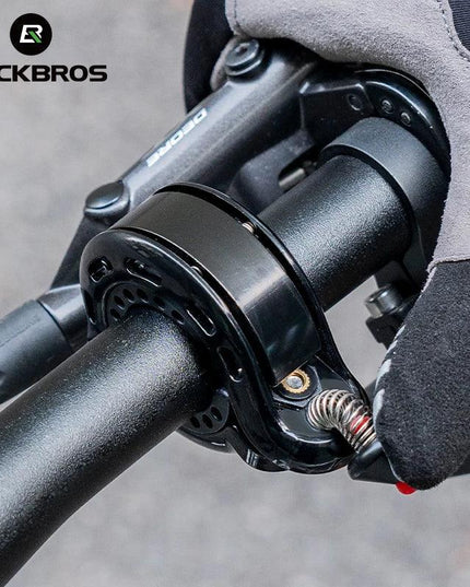 ROCKBROS Bicycle Bell MTB Road Cycling Horn Bike Handlebar Bell Q-Type Hidden Bell Safety Rainproof Anti-Slip Bike Accessories
