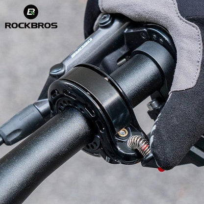 ROCKBROS Bicycle Bell MTB Road Cycling Horn Bike Handlebar Bell Q-Type Hidden Bell Safety Rainproof Anti-Slip Bike Accessories