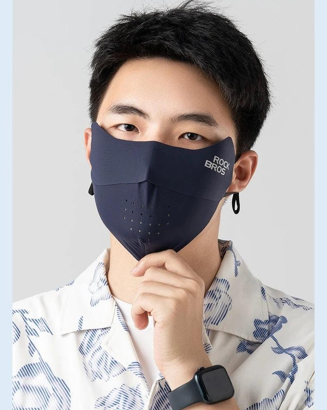 ROCKBROS Cycling Ice Silk Face Mask Anti-UV Sun Protection Breathable Dustproof Men Women Bandana Running Fishing Sports Mask