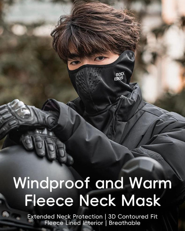 ROCKBROS Scarf Warm Fleece Neck Mask Outdoor Windproof Neck Warmer For Bike Motorcycle Ear Cover Breathable Scarf Men Women
