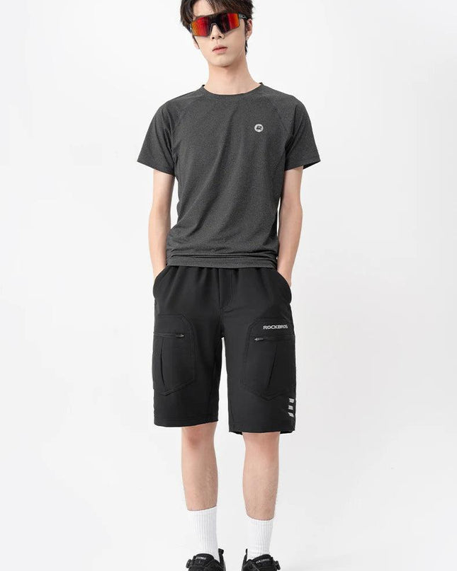 ROCKBROS Running Shorts Unisex Casual Shorts Fashion With Separable Underwear Shorts  Lightweight Outdoor Fishing Short Pants