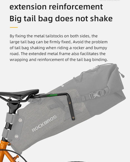 ROCKBROS Bicycle Tail Bag Stabilizer Bike Saddle Frame Bottle Cage Fixing Support Seat Bow Conversion Bracket Bicycle Accessory