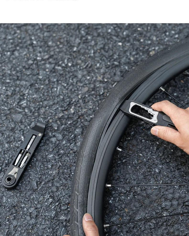 ROCKBROS Bicycle Wrench Set High Strength Multifunctional Portable Bicycle Tire Levers Ratchet Wrench Kit Bike Tire Prying Rod