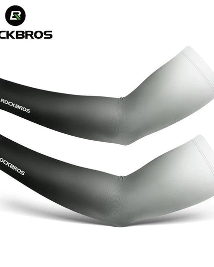 ROCKBROS Arm Sleeve UV Protection Cycling Sleeve Summer Quick Dry Breathable Fitness Fishing Sunscreen Sport Wear Arm Sleeves