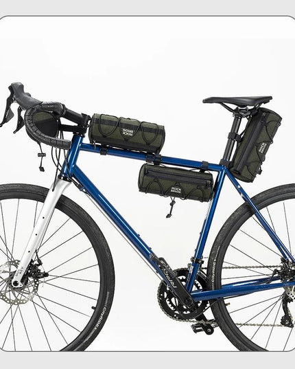 ROCKBROS Bicycle Bag Front Portable Handlebar Pannier 2L Big Capacity Multifunctional Shoulder Bag Reflectice Tube Bike Bag