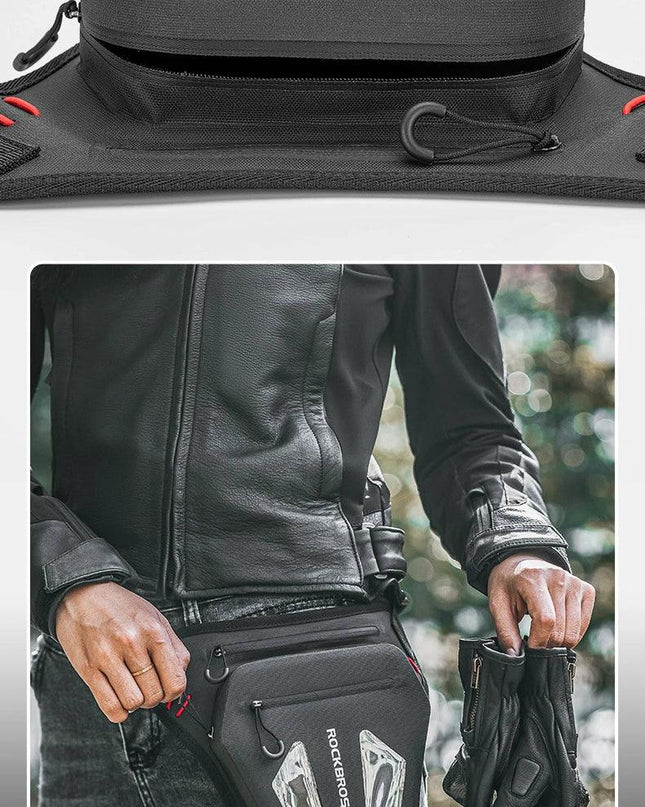 ROCKBROS Motorcycle Cycling Leg Bag Reflective Crossbody Waist Bags Outdoor Package Bag Adjustable Waterproof Moto Equipment