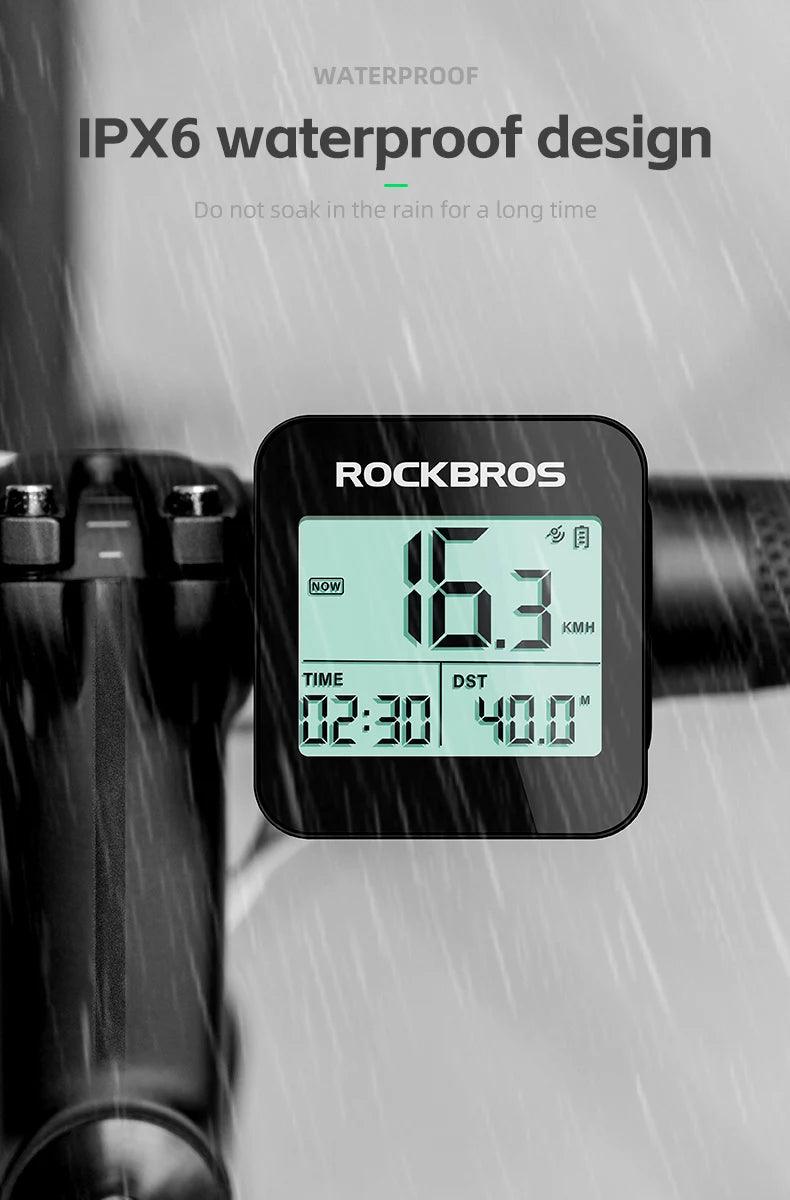 ROCKBROS Bike Computer GPS Speedometer Road Bike MTB Waterproof Automatic Digital Stopwatch Cycling Odometer Cycling Computer