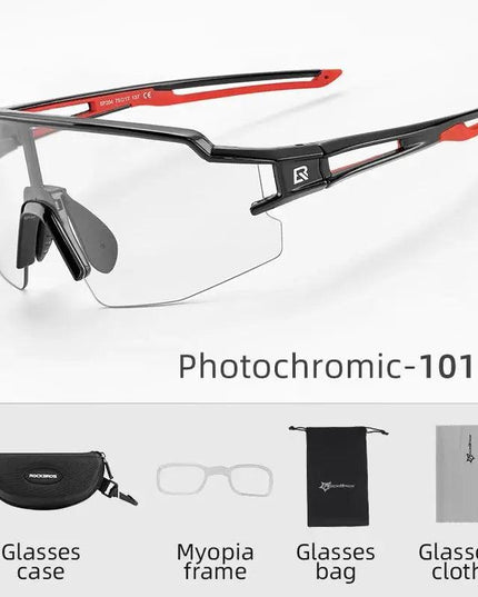 ROCKBROS Cycling Glasses Photochromic Eye Protecting Glasses Glasses Eyewear Goggles Windproof Bicycle Outdoor Sports Sunglasses