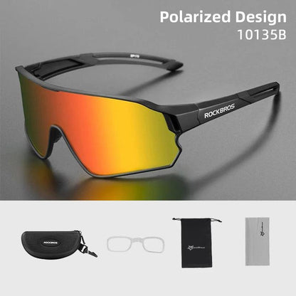 ROCKBROS Polarized Glasses UV400 Sunglasses Sport Protection Glasses Bicycle Eyewear Outdoor Hiking Camping Golf Cycling Goggles