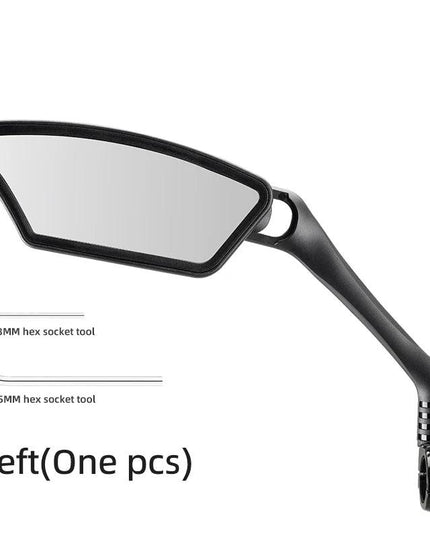 ROCKBROS Bicycle Mirror Handlebar Rear View Stainless Steel Reflector Universal Wide-Range 360° Adjustable Mirror Bike Accessory